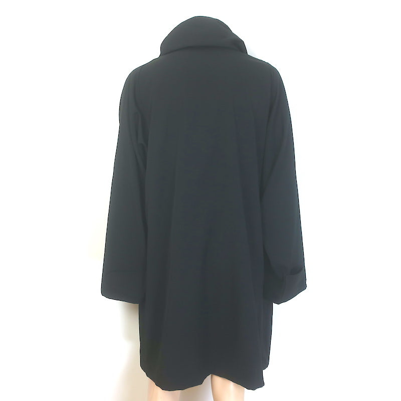 Yohji Yamamoto Pour Homme Scarf Coat Black Wool Size 4