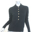 L'Agence Sterling Collared Sweater Black Cotton-Blend Knit Size Small