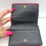 Gucci Torchon GG Marmont Card Case Wallet Black Diagonal Matelasse Leather