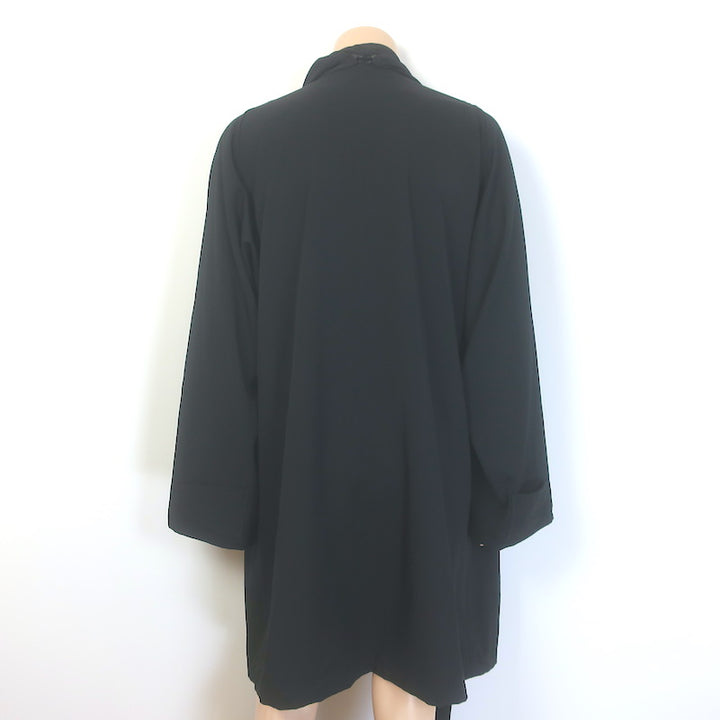 Yohji Yamamoto Pour Homme Scarf Coat Black Wool Size 4