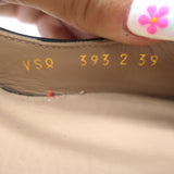 Valentino Rockstud Ankle Strap Pumps Black Leather Size 39 Pointed Toe Heels