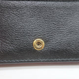 Gucci Torchon GG Marmont Card Case Wallet Black Diagonal Matelasse Leather