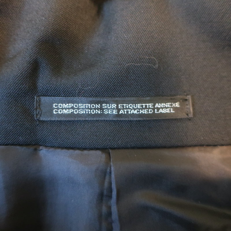 Yohji Yamamoto Pour Homme Scarf Coat Black Wool Size 4