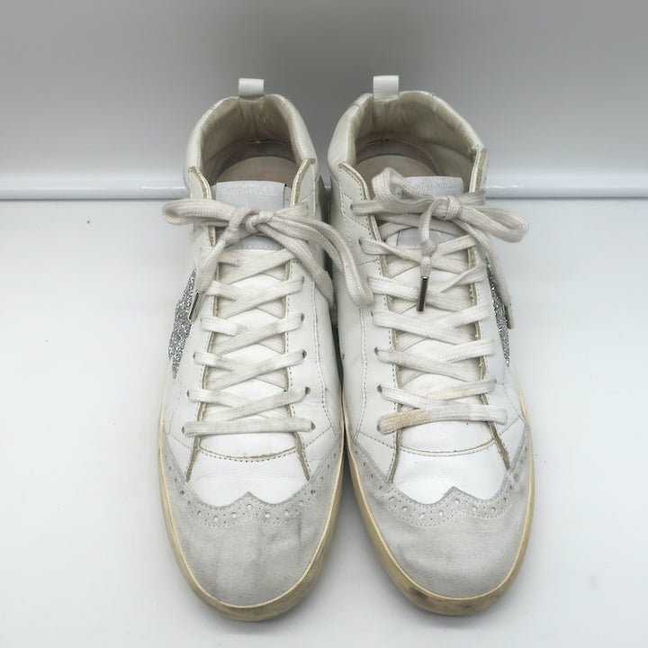 Golden Goose Swarovski Crystal-Embellished Mid Star Sneakers White Size 40