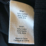 L'Agence Sterling Collared Sweater Black Cotton-Blend Knit Size Small