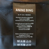 ANINE BING Ross Double Breasted Blazer Black Satin-Trim Wool Size Small NEW