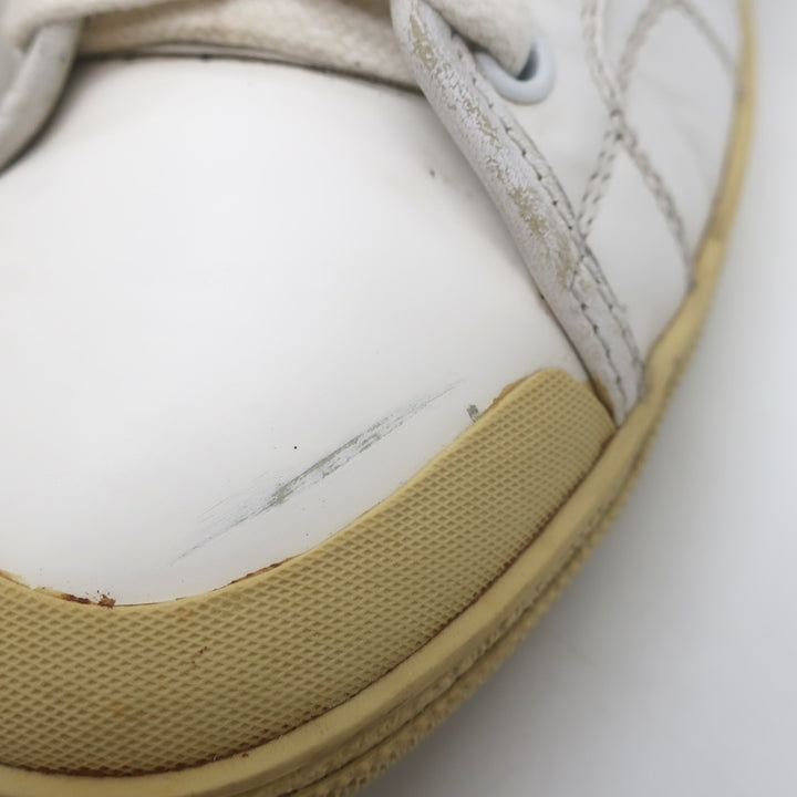 Saint Laurent Court Classic SL37 Diamond-Patch Sneakers White Leather Size 40.5/ US 10.5