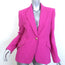 L'Agence Chamberlain Tweed Blazer Fuchsia Cotton-Blend Size 8 One-Button Jacket