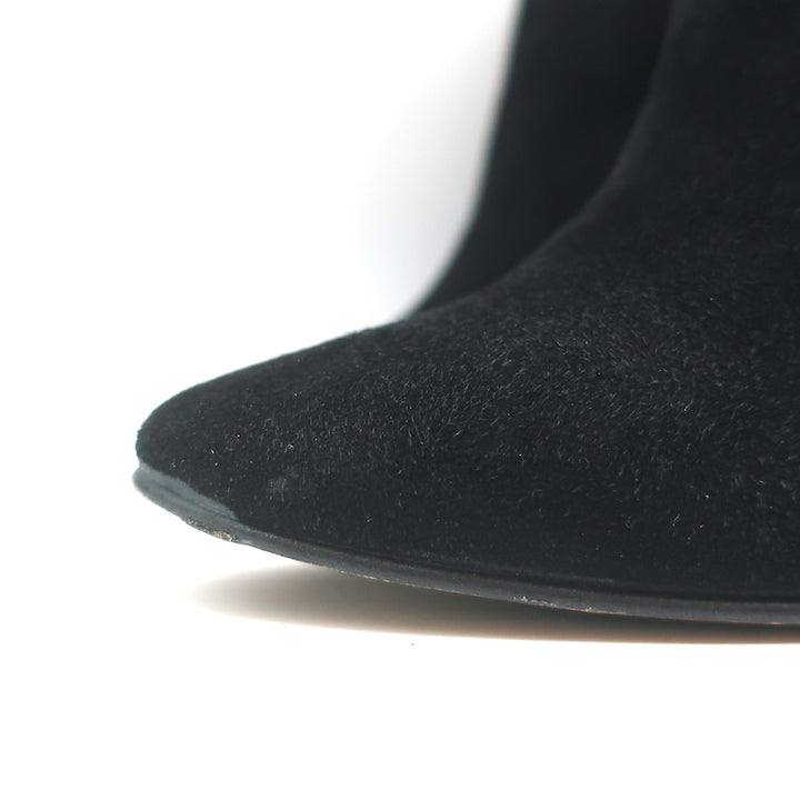 Chloe Ankle Boots Black Suede Size 41 High Heel Booties