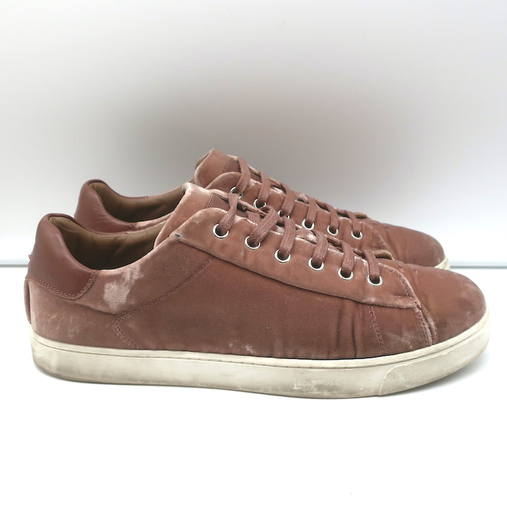 Gianvito Rossi Velvet Low Top Sneakers Dusty Rose Size 39