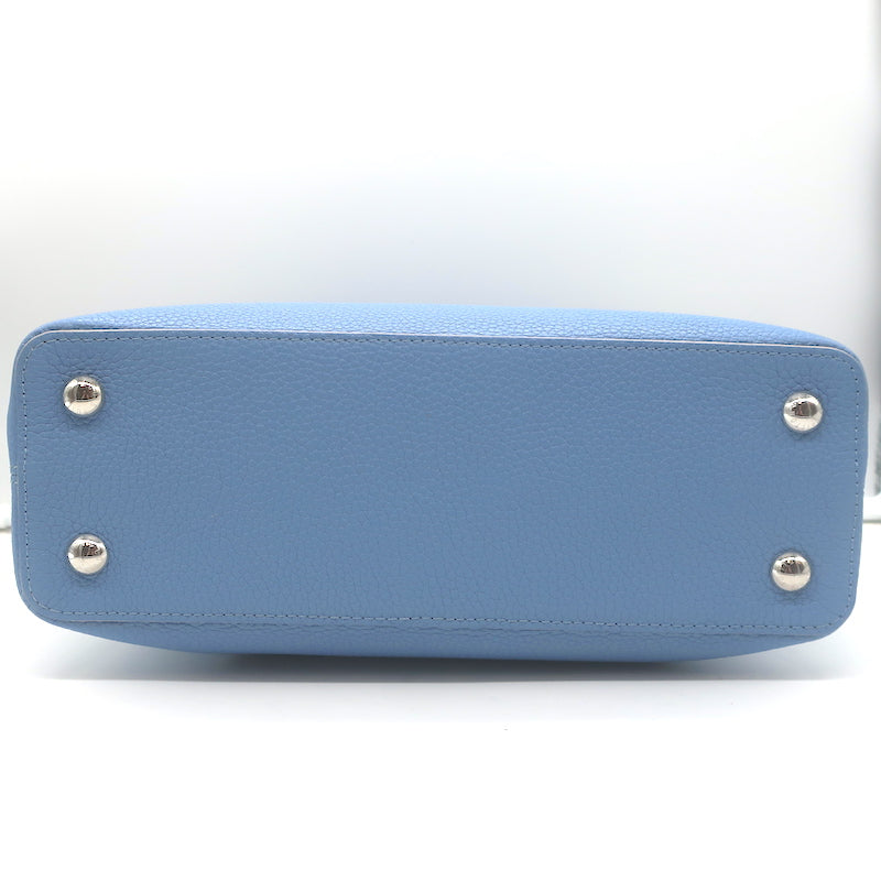 Louis Vuitton Capucines PM Bag Light Blue Taurillon Leather NEW
