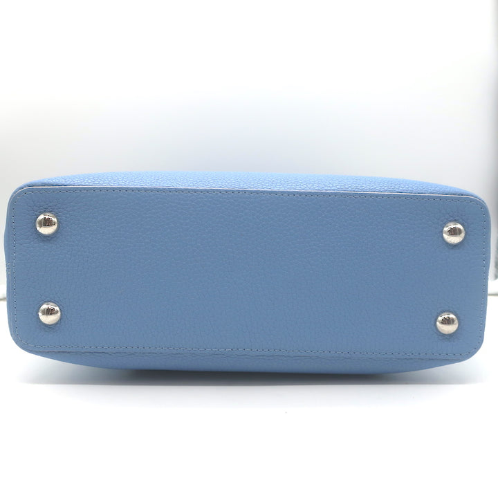 Louis Vuitton Capucines PM Bag Light Blue Taurillon Leather NEW