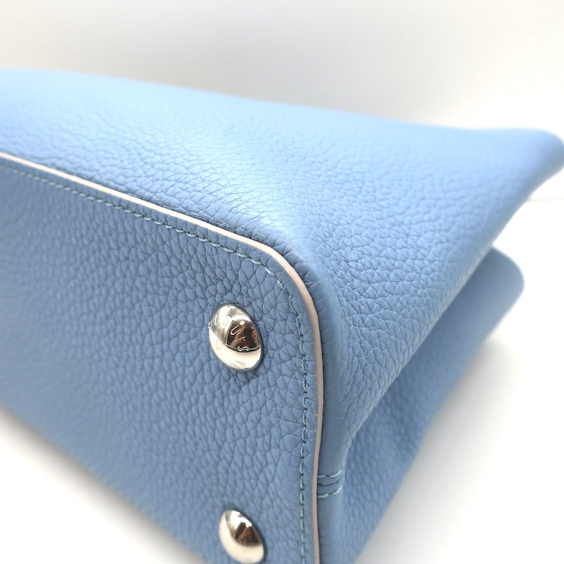 Louis Vuitton Capucines PM Bag Light Blue Taurillon Leather NEW