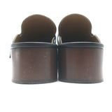 Hermes Carlotta Mules Black Leather Size 36