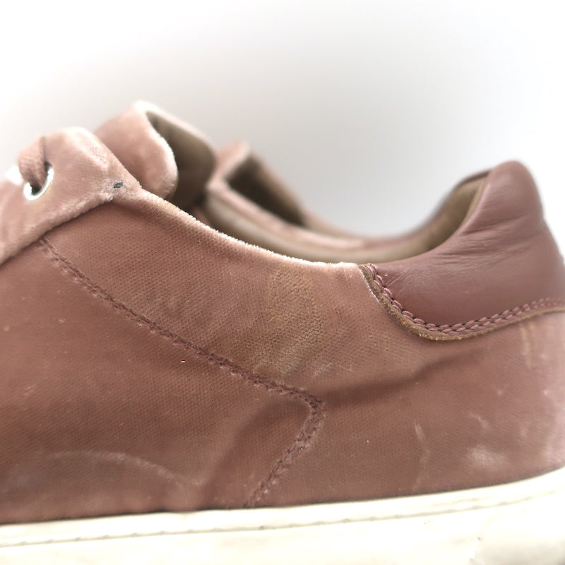 Gianvito Rossi Velvet Low Top Sneakers Dusty Rose Size 39