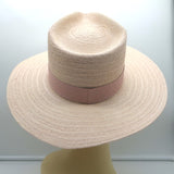 Teressa Foglia Straw Panama Hat with Snake-Embossed Leather Band One Size NEW