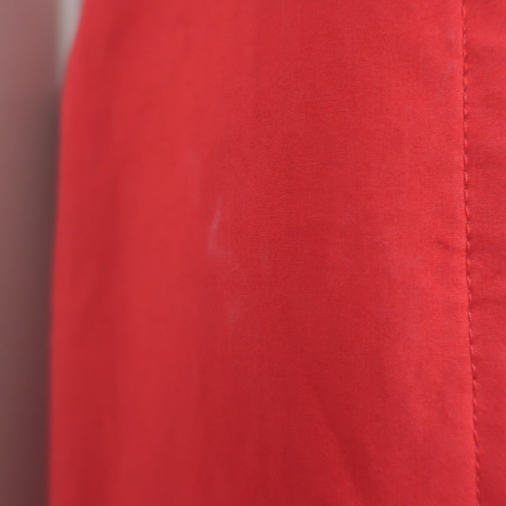 Burberry Brit Hooded Raincoat Red Coated Cotton Size Medium