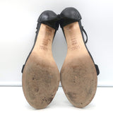 Stuart Weitzman Nudistcurve Ankle Strap Sandals Black Leather Size 10.5