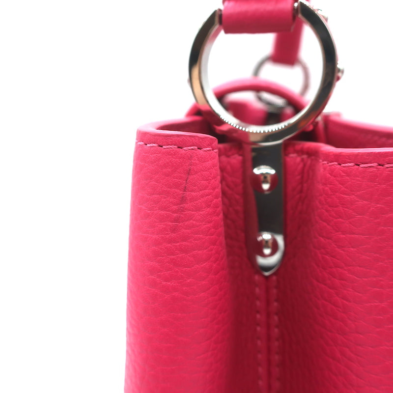 Louis Vuitton Studded Capucines PM Bag Bougainvillea Taurillon Leather NEW