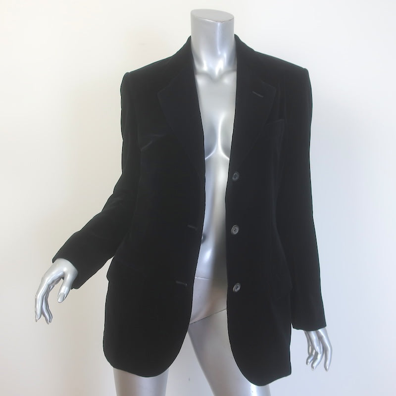 Loro Piana Velvet Blazer Black Size 42/ US 6 Three-Button Jacket