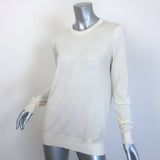 Proenza Schouler Lightweight Crewneck Sweater Ivory Merino Wool Size Large
