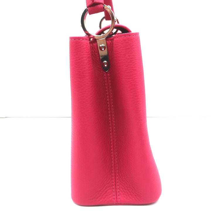 Louis Vuitton Studded Capucines PM Bag Bougainvillea Taurillon Leather NEW
