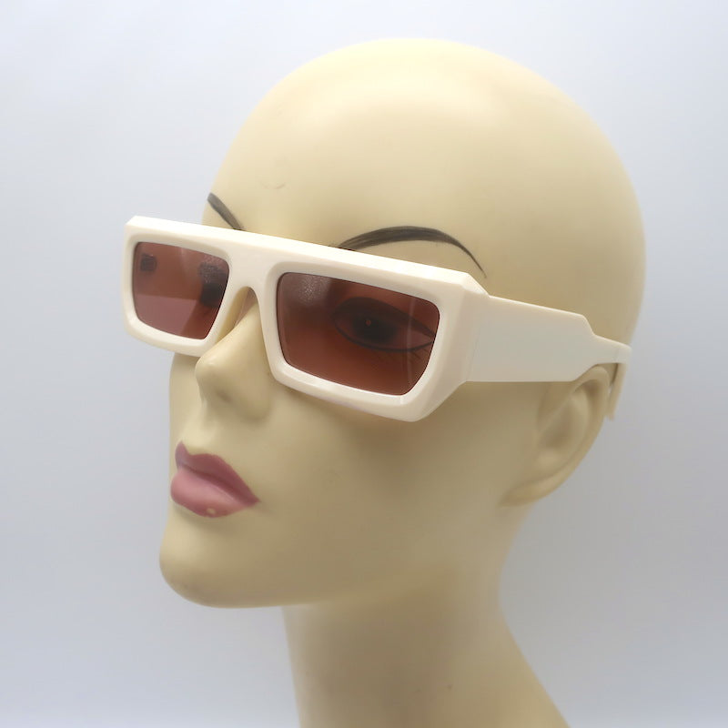 SEE 4490 Rectangular Sunglasses Ivory/Pink 56mm