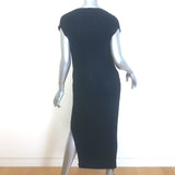 Toteme Bahia Ribbed Knit Midi Dress Navy Size Extra Small