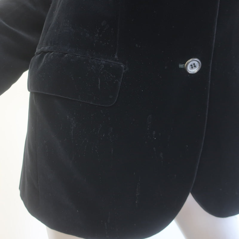 Loro Piana Velvet Blazer Black Size 42/ US 6 Three-Button Jacket