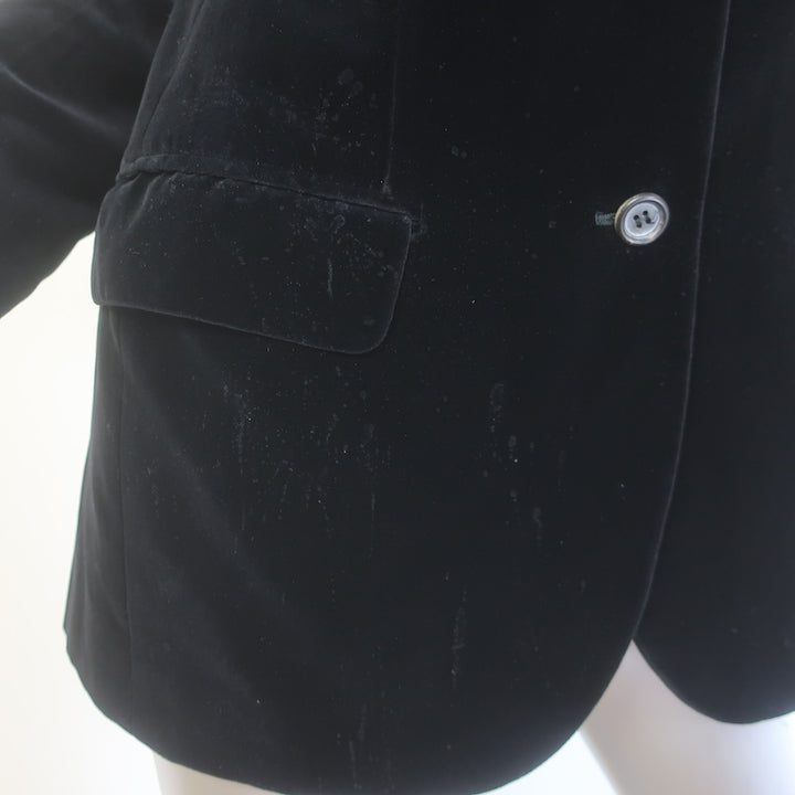 Loro Piana Velvet Blazer Black Size 42/ US 6 Three-Button Jacket