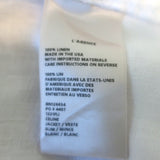 L'Agence Celine Button-Front Jacket White Linen Size Medium