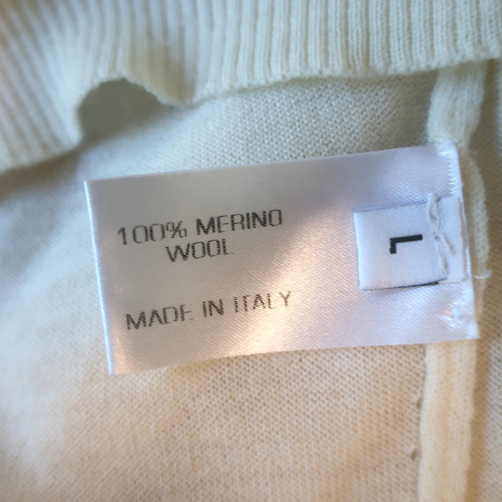 Proenza Schouler Lightweight Crewneck Sweater Ivory Merino Wool Size Large