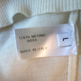 Proenza Schouler Lightweight Crewneck Sweater Ivory Merino Wool Size Large