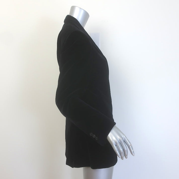 Loro Piana Velvet Blazer Black Size 42/ US 6 Three-Button Jacket