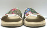 Gucci Floral GG Supreme Slide Sandals Ivory Size 36