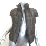 Vintage Yves Saint Laurent Cap Sleeve Down Puffer Jacket Dark Brown Size 40