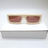 SEE 4490 Rectangular Sunglasses Ivory/Pink 56mm
