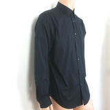 Theory Sylvain Shirt Black Stretch Cotton Size Large NEW