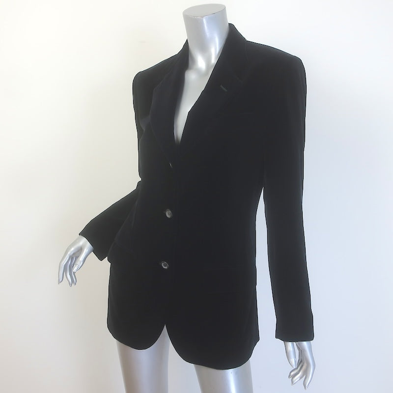 Loro Piana Velvet Blazer Black Size 42/ US 6 Three-Button Jacket