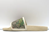Gucci Floral GG Supreme Slide Sandals Ivory Size 36