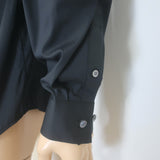 Theory Sylvain Shirt Black Stretch Cotton Size Large NEW