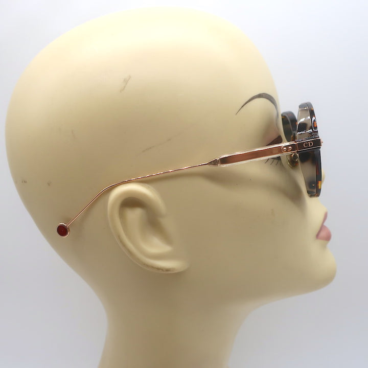 Christian Dior Umbrage Mirrored Round Sunglasses Tortoise/Rose Gold 0X3TN 52mm