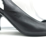 Bottega Veneta Slingback Pumps Black Leather Size 41 Pointed Toe Heels