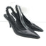 Bottega Veneta Slingback Pumps Black Leather Size 41 Pointed Toe Heels