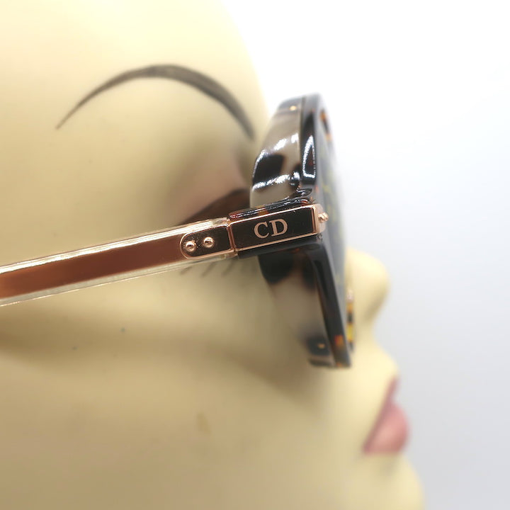 Christian Dior Umbrage Mirrored Round Sunglasses Tortoise/Rose Gold 0X3TN 52mm