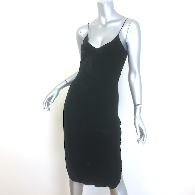 Nili Lotan Velvet Cami Dress Black Size Extra Small