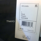 Theory Sylvain Shirt Black Stretch Cotton Size Large NEW