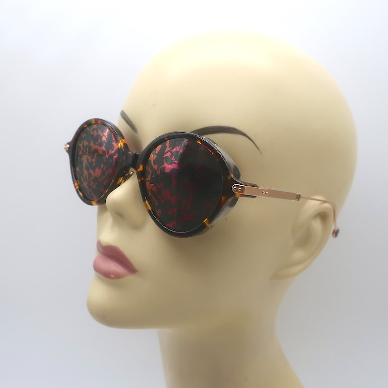 Christian Dior Umbrage Mirrored Round Sunglasses Tortoise/Rose Gold 0X3TN 52mm