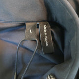 Theory Sylvain Shirt Black Stretch Cotton Size Large NEW