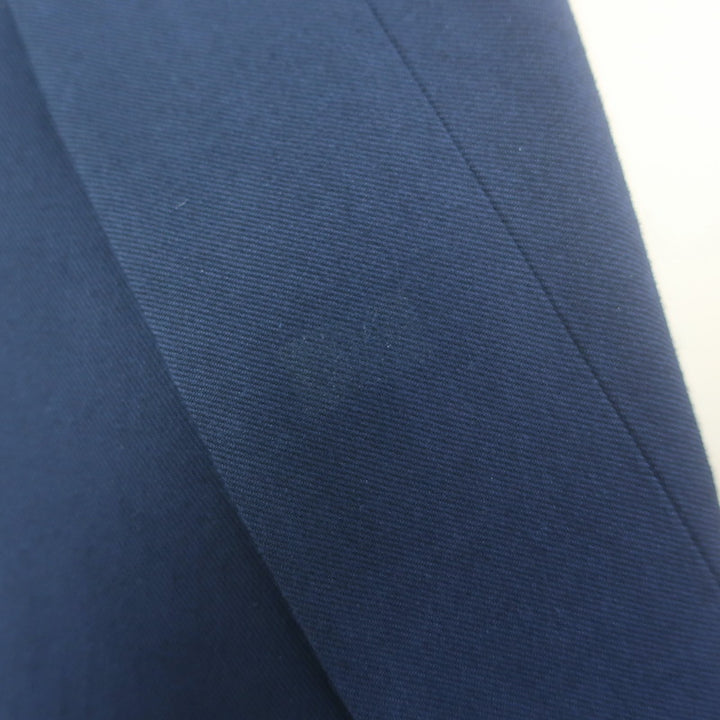 Yohji Yamamoto Pour Homme Crystal-Brooch Morning Coat Navy Cotton-Wool Size 2